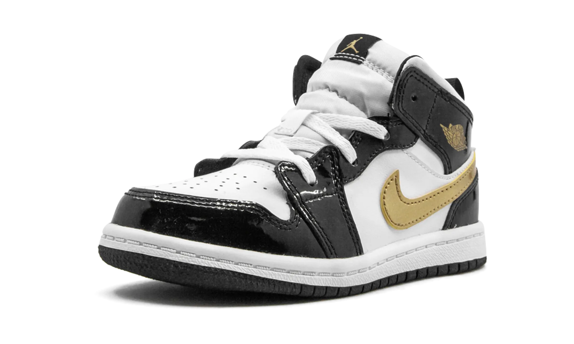 Jordan 1 Mid "White/Black/Gold" Toddler