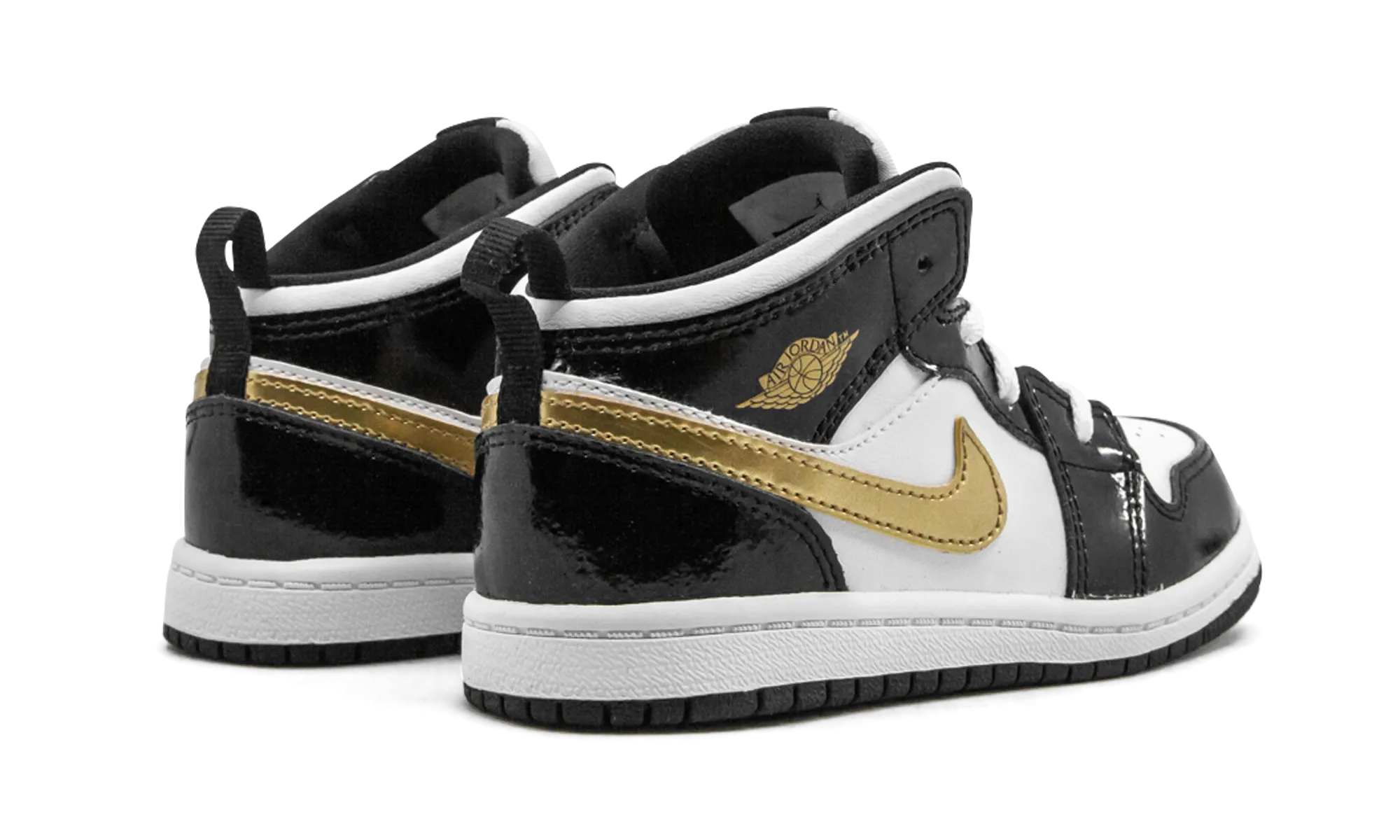 Jordan 1 Mid "White/Black/Gold" Toddler