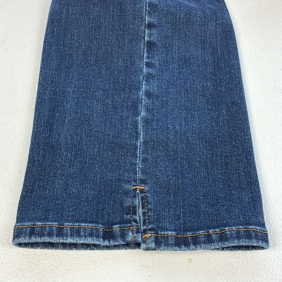 Judy Blue Slim Bootcut Jeans High Rise Side Slit Dark Wash Denim