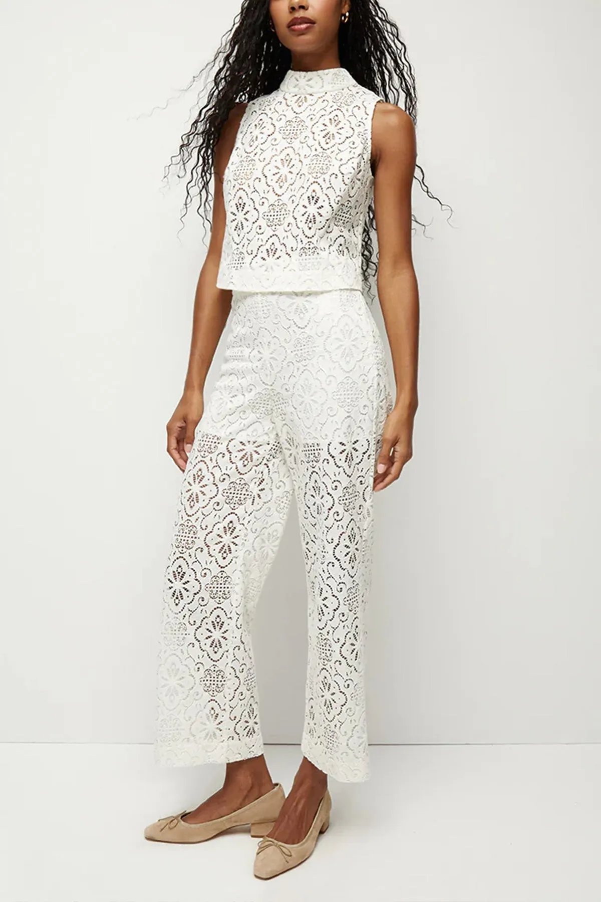 Katmai Lace Top in Off White
