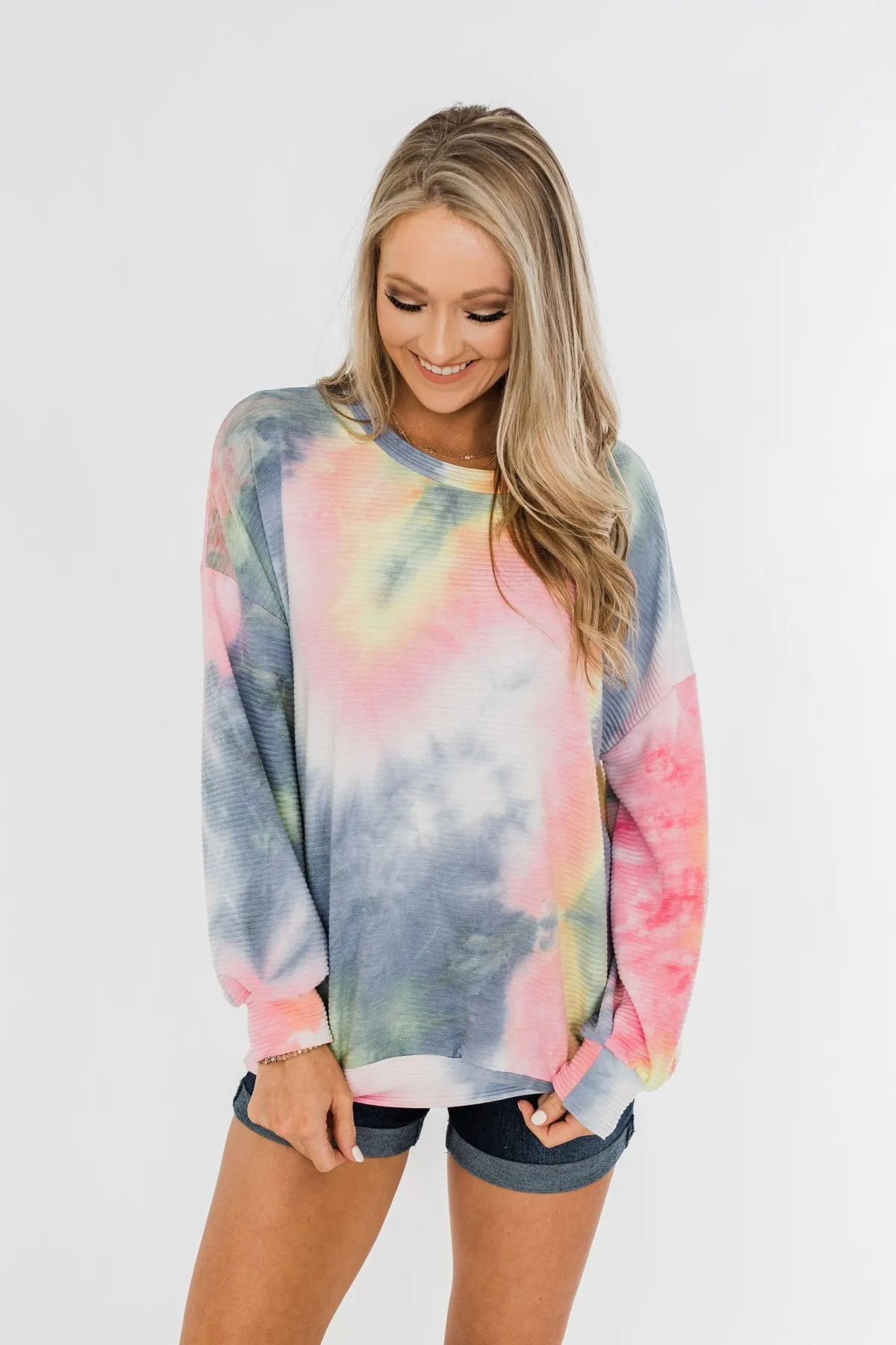 Keep Me Close Tie Dye Pullover Top- Multi-Color