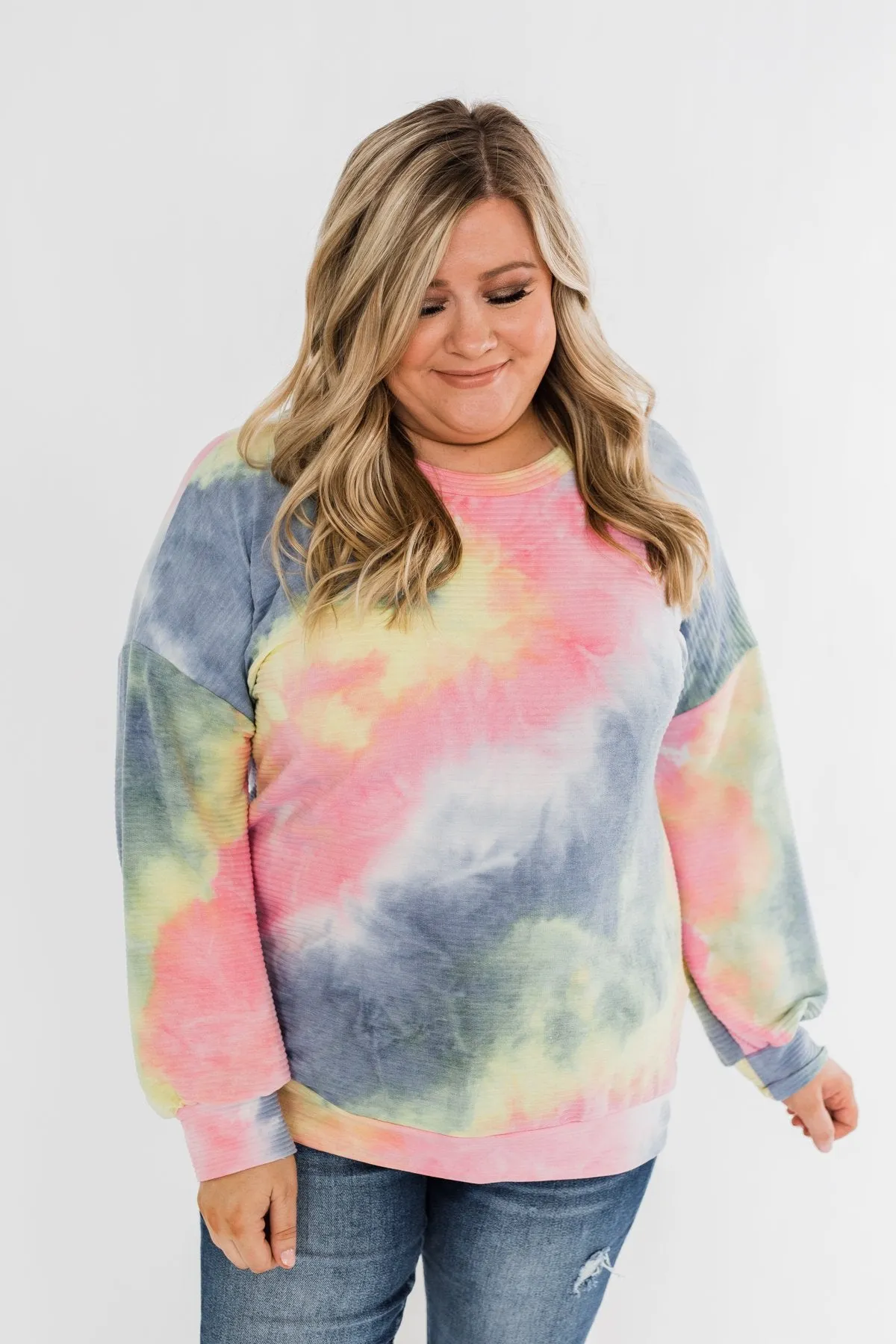 Keep Me Close Tie Dye Pullover Top- Multi-Color