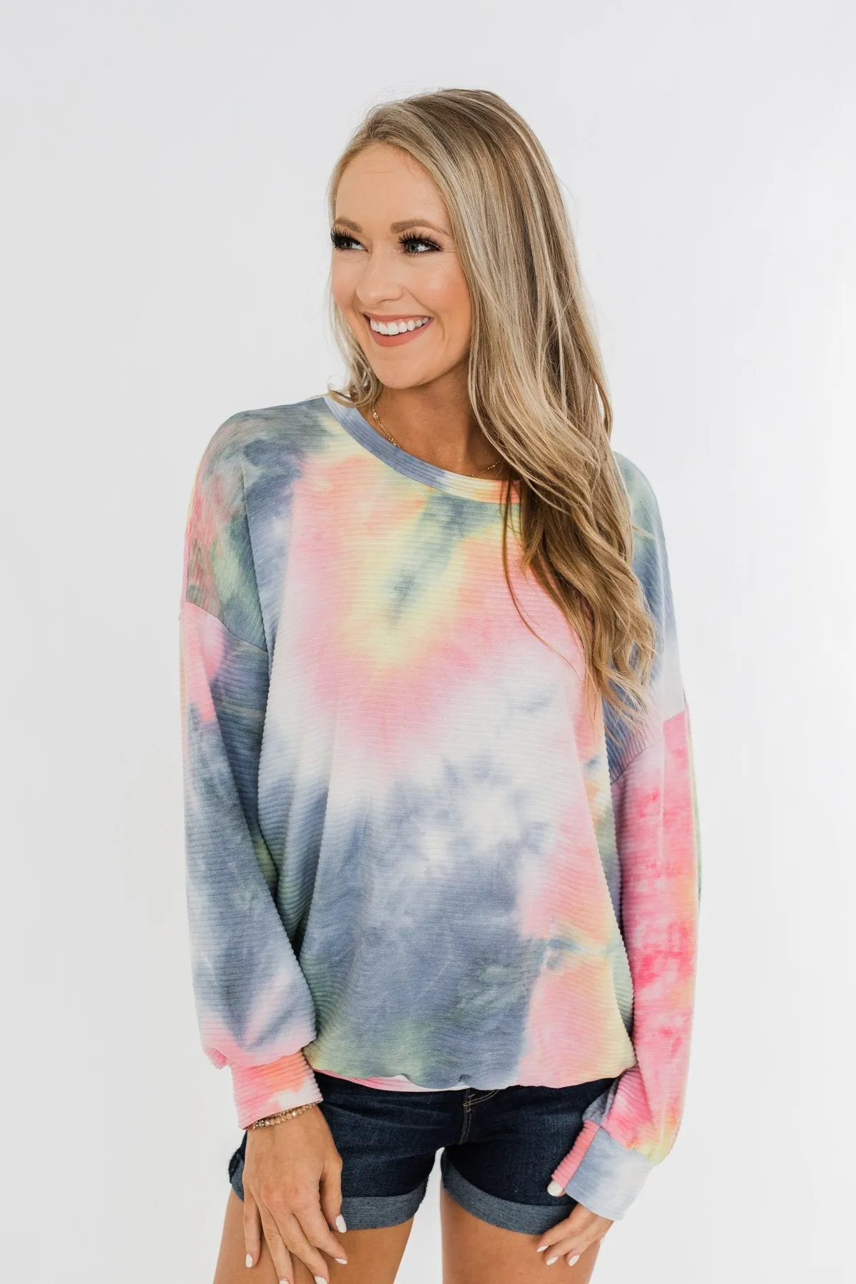 Keep Me Close Tie Dye Pullover Top- Multi-Color