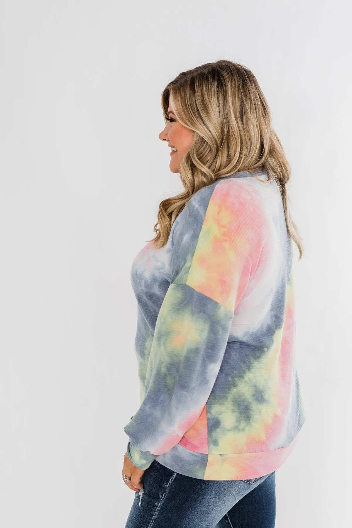 Keep Me Close Tie Dye Pullover Top- Multi-Color