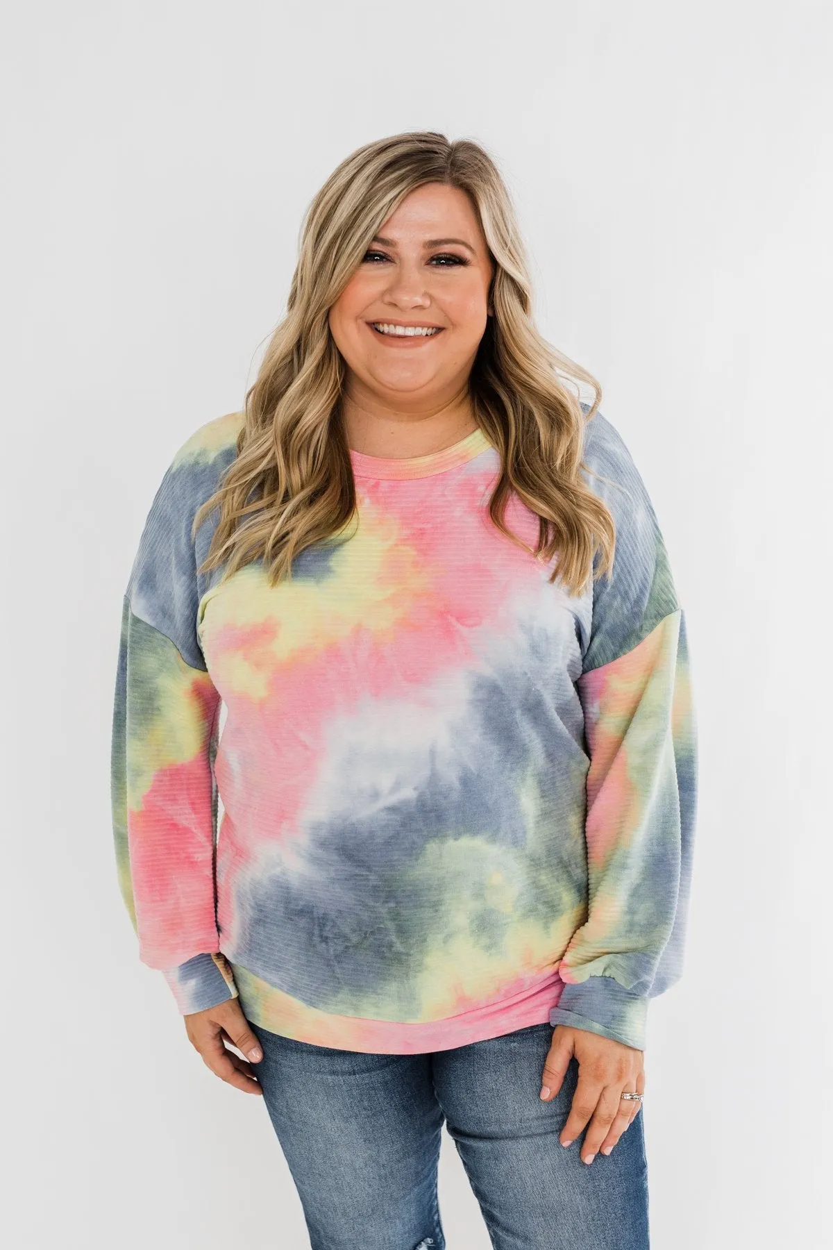 Keep Me Close Tie Dye Pullover Top- Multi-Color
