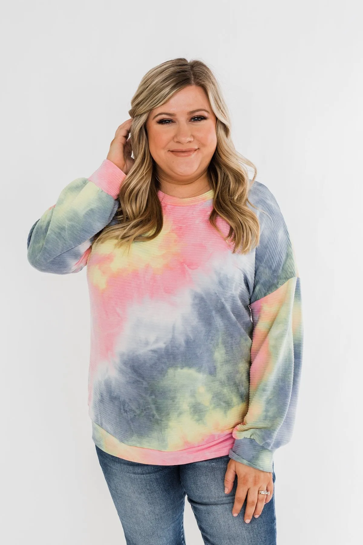 Keep Me Close Tie Dye Pullover Top- Multi-Color