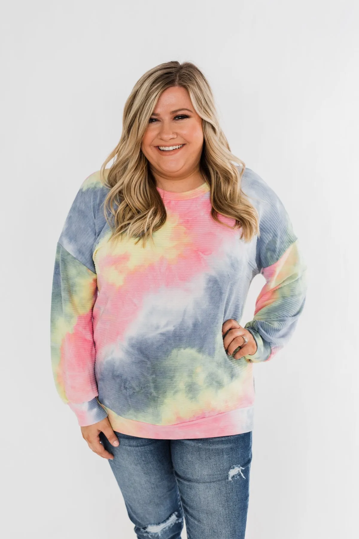 Keep Me Close Tie Dye Pullover Top- Multi-Color