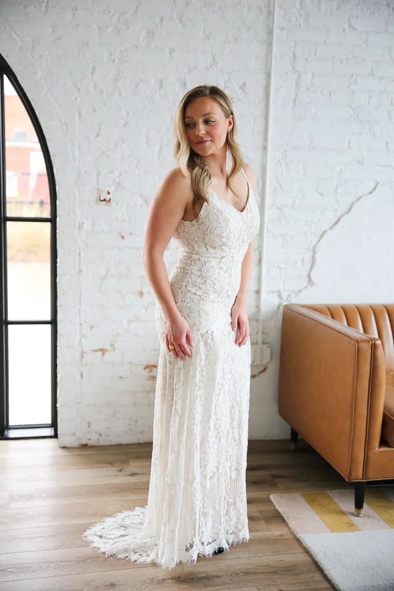 Lace and Princess Bodice Dress Rental - Size Small