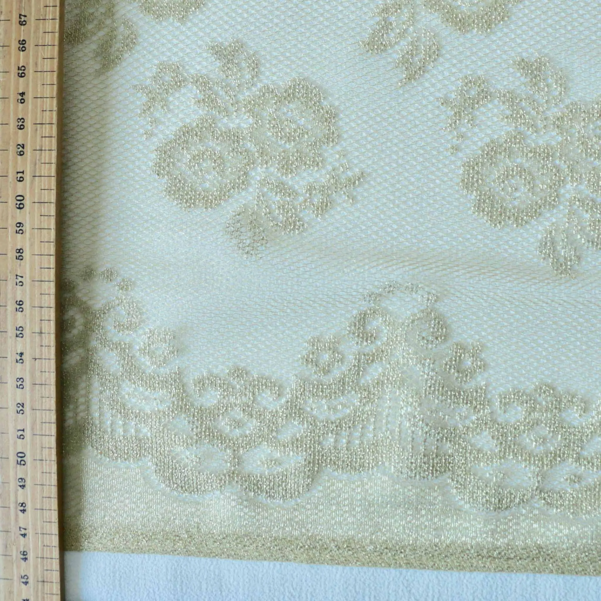 Lace Fabric - Gold delicate rose design