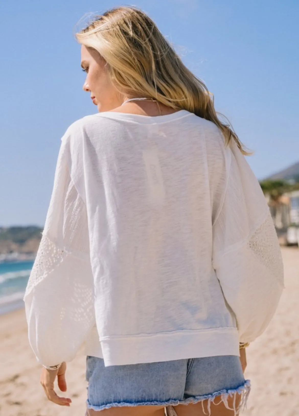 Lace Trim Pullover