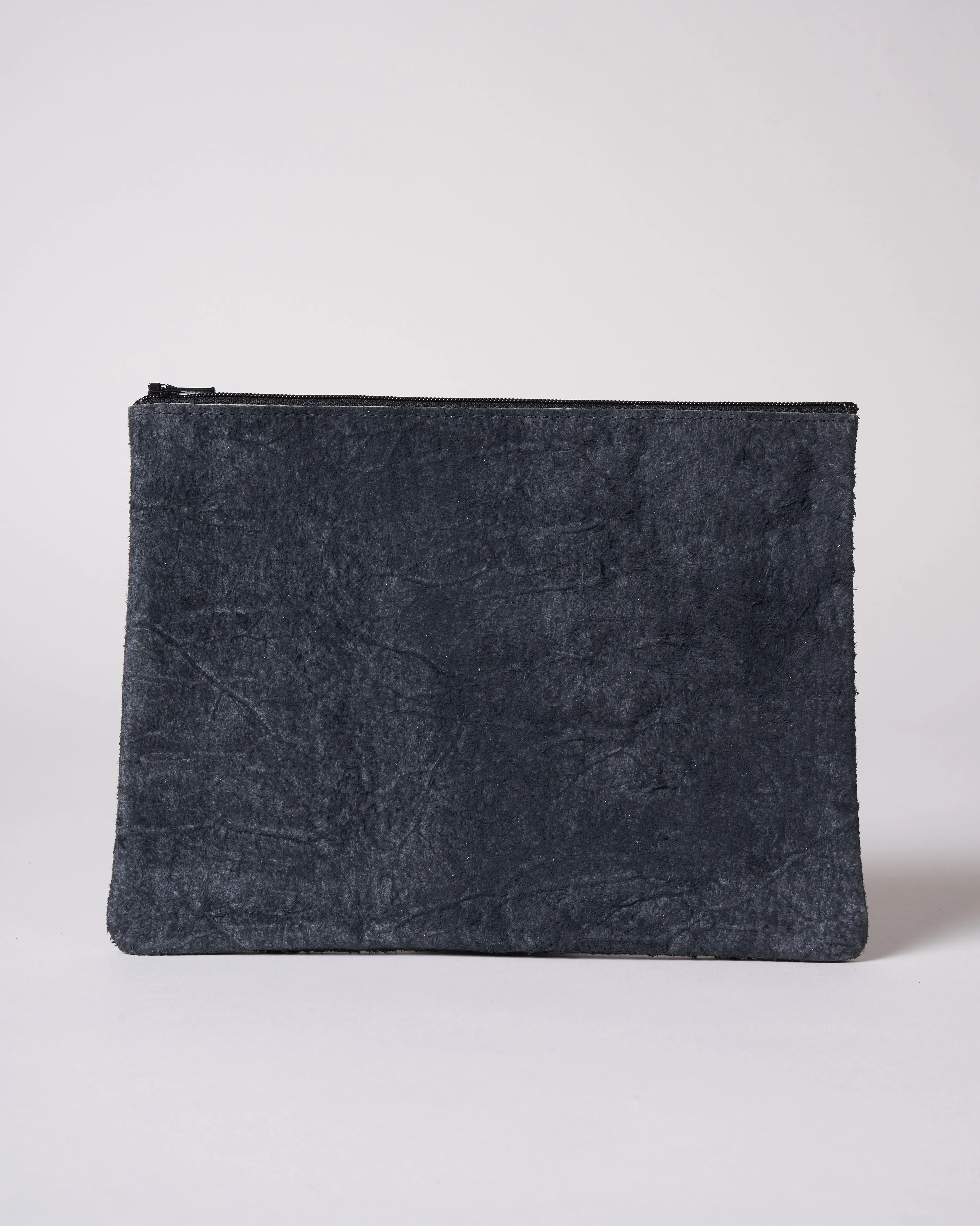 large zip pouch - distress fog