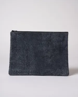 large zip pouch - distress fog