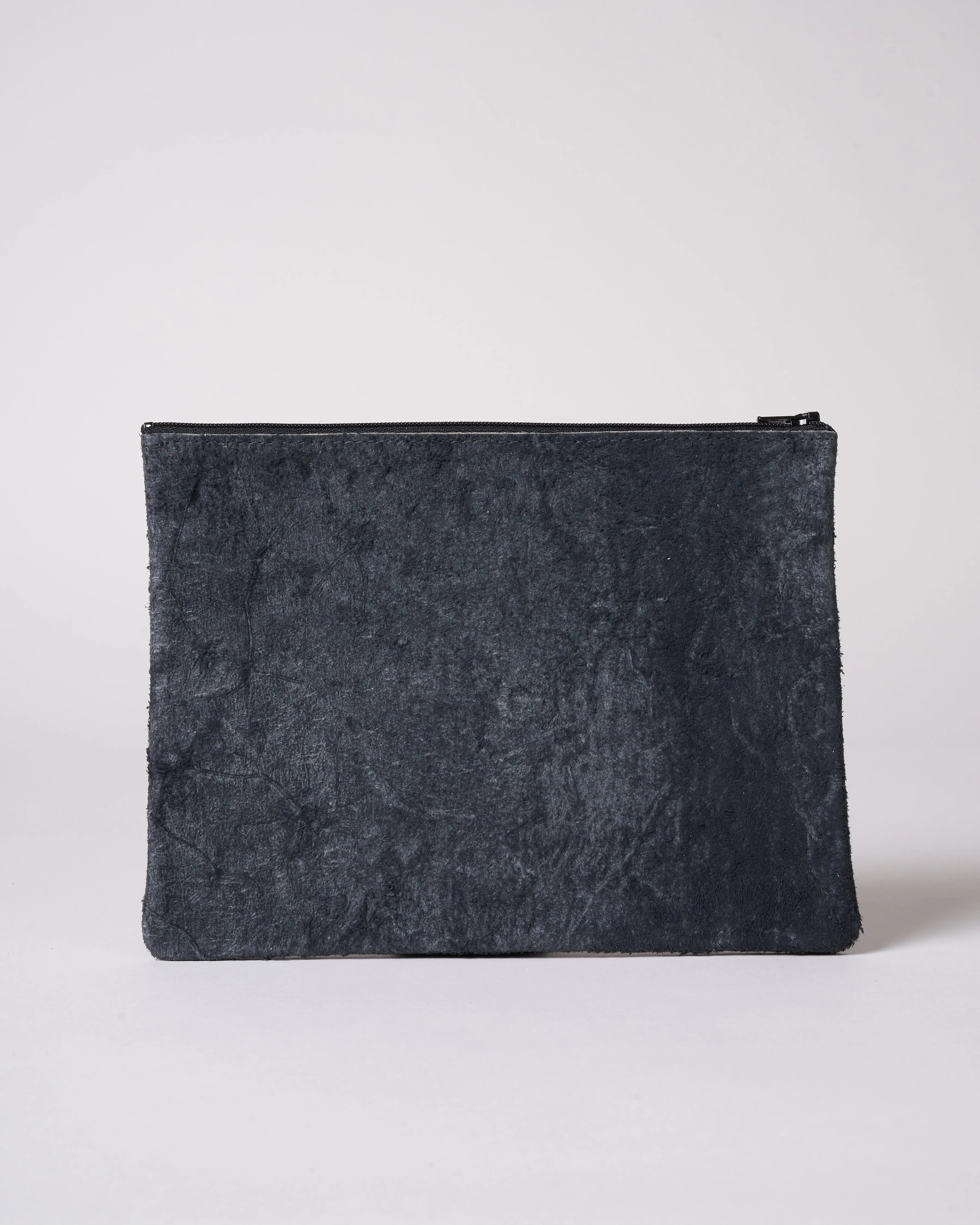 large zip pouch - distress fog
