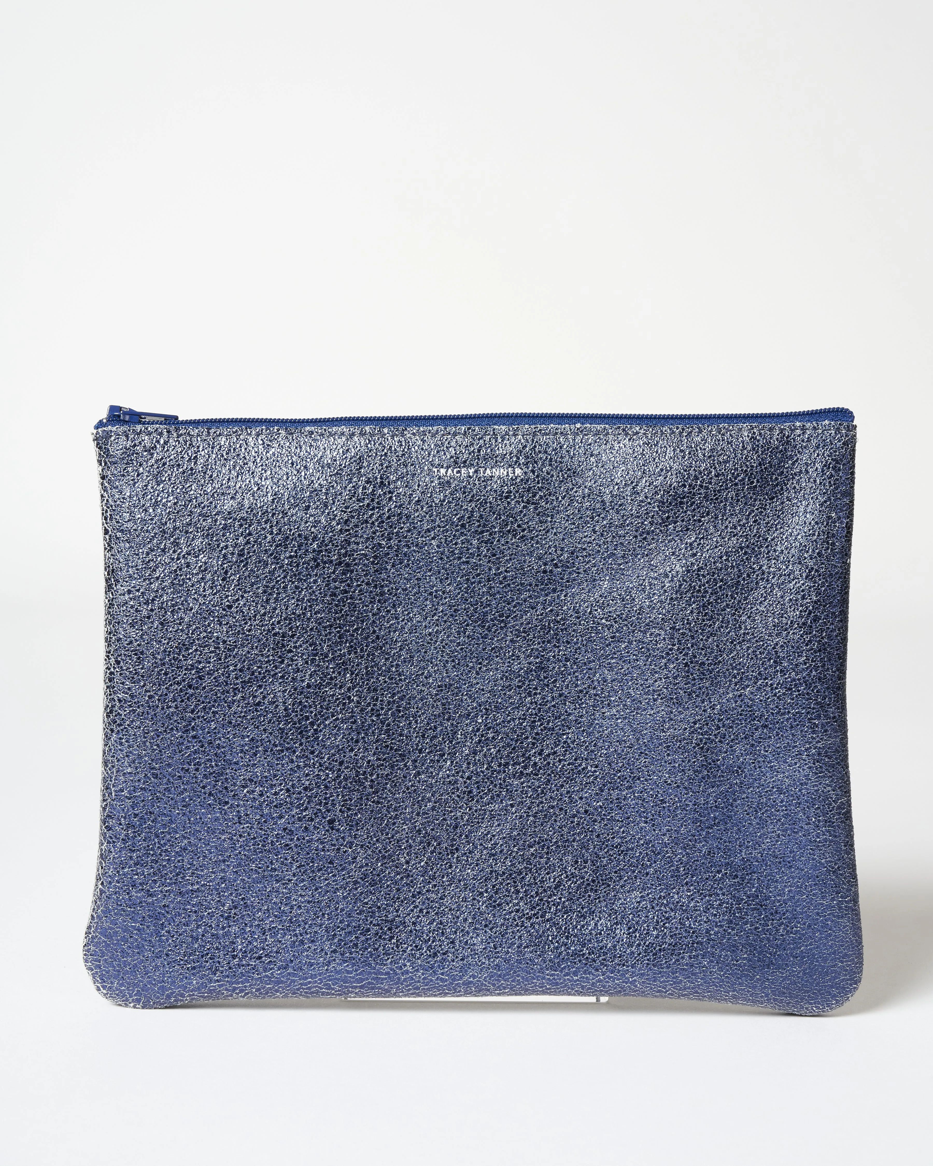 large zip pouch - sparkle black/navy