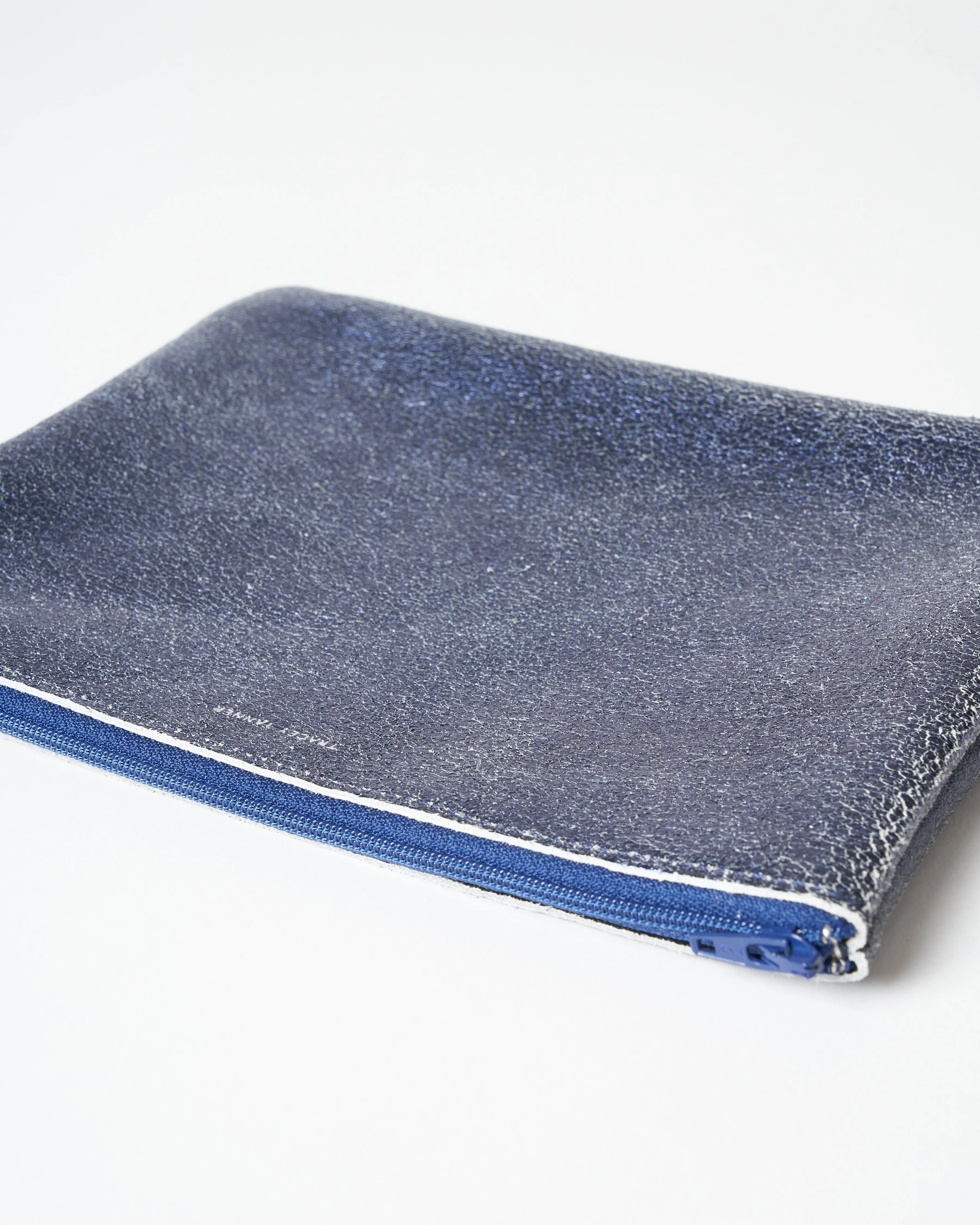 large zip pouch - sparkle black/navy