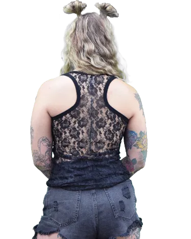 Liberty Wear Collection Tops: Tank Devilish Lace Back