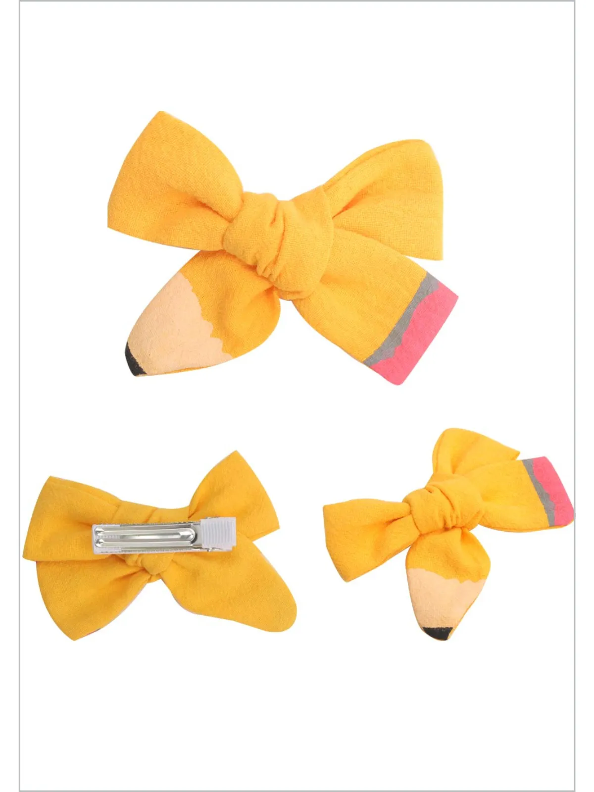 Lil' Miss Scholar Pencil Ribbon Hair Bows