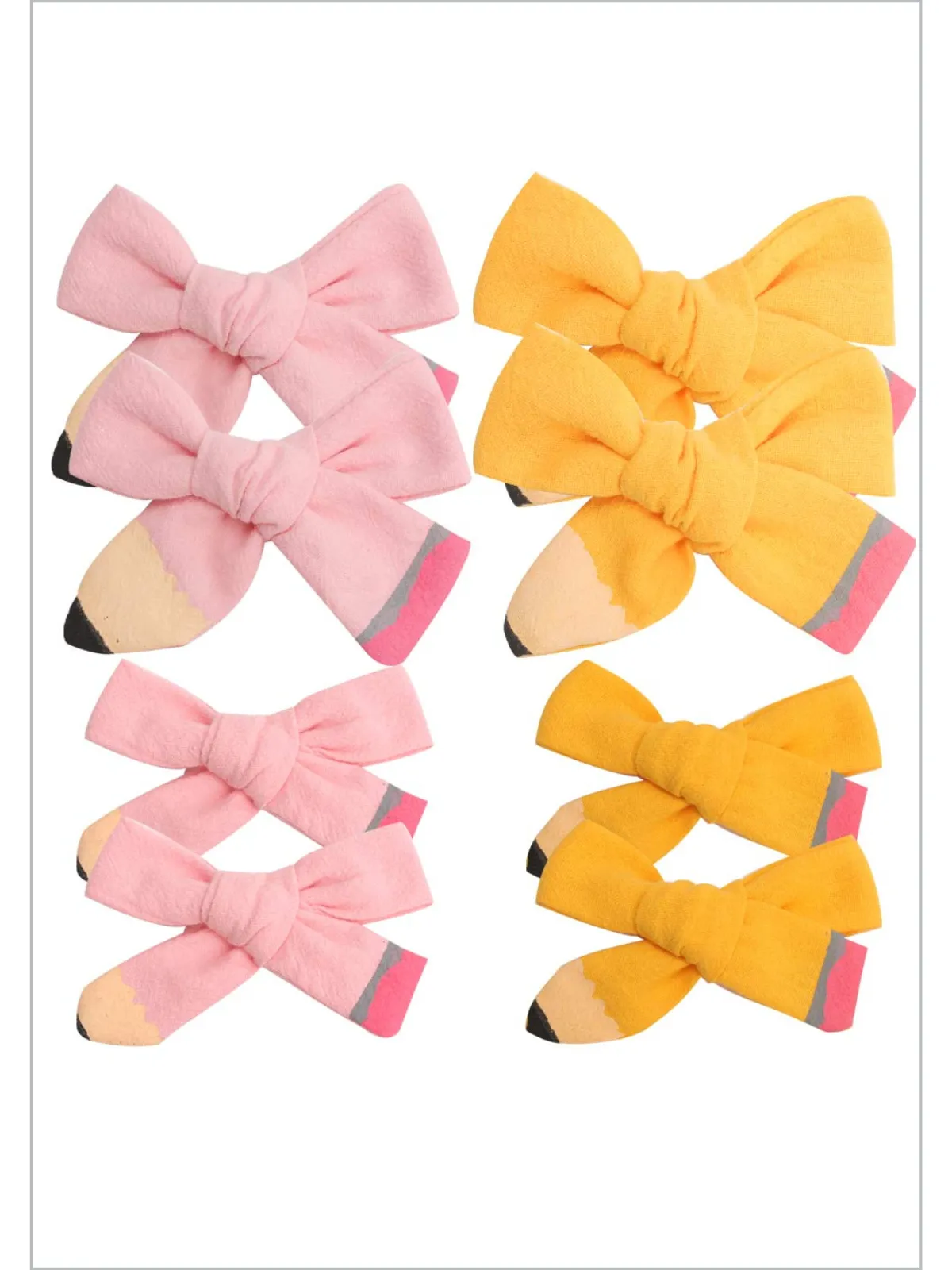 Lil' Miss Scholar Pencil Ribbon Hair Bows