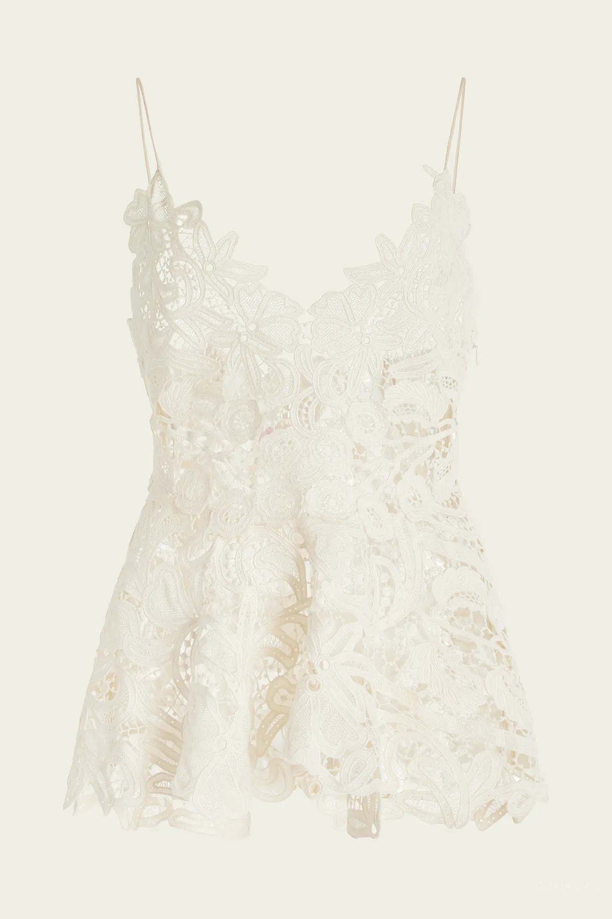 Lotta Lace Tank Top in Pristine