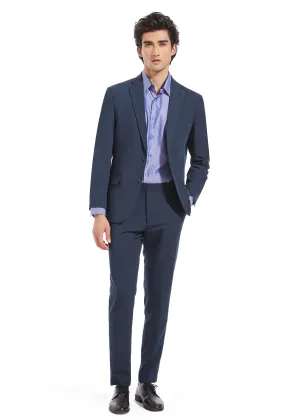 Lucky Brand Navy Stretch Solid Suit Jacket