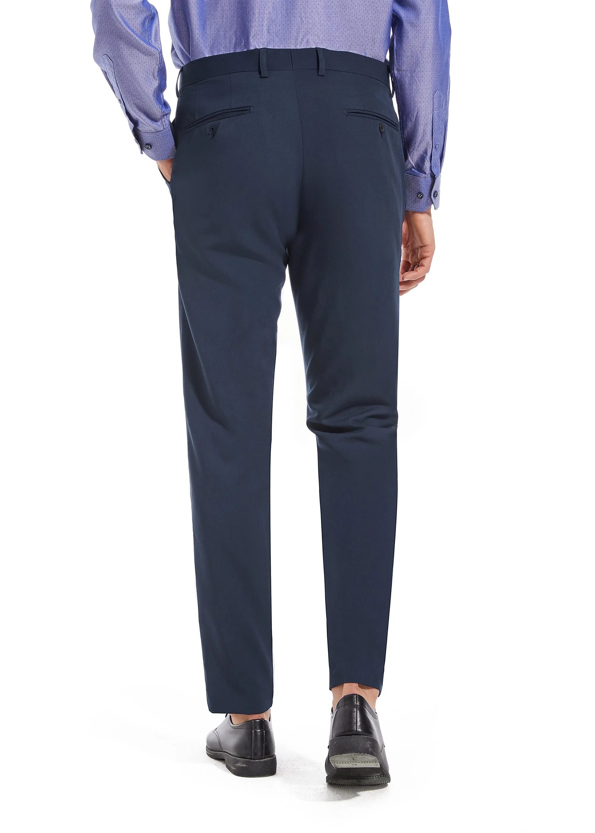 Lucky Brand Navy Stretch Solid Suit Jacket