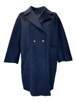Marina Rinaldi Women's Navy Tazzina Wool Coat NWT