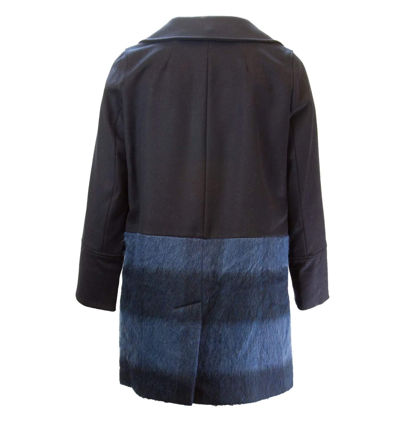 MARINA RINALDI Women's Nereide Two Tone Coat, Navy, 12W / 21