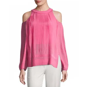 Maryam Pleated Long Sleeve Top - Azelia Pink