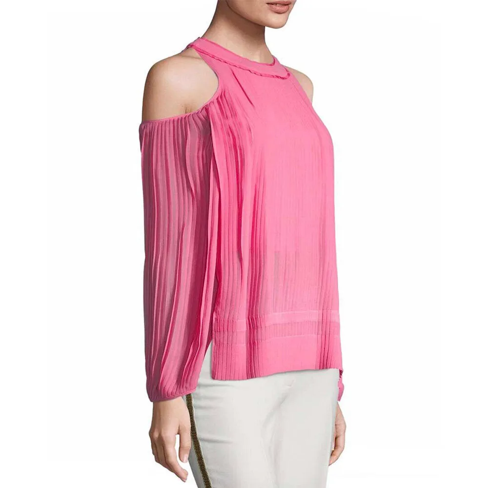 Maryam Pleated Long Sleeve Top - Azelia Pink