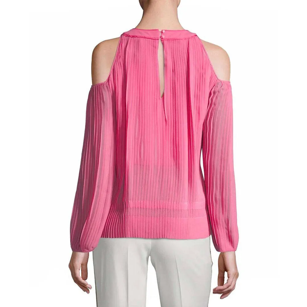 Maryam Pleated Long Sleeve Top - Azelia Pink