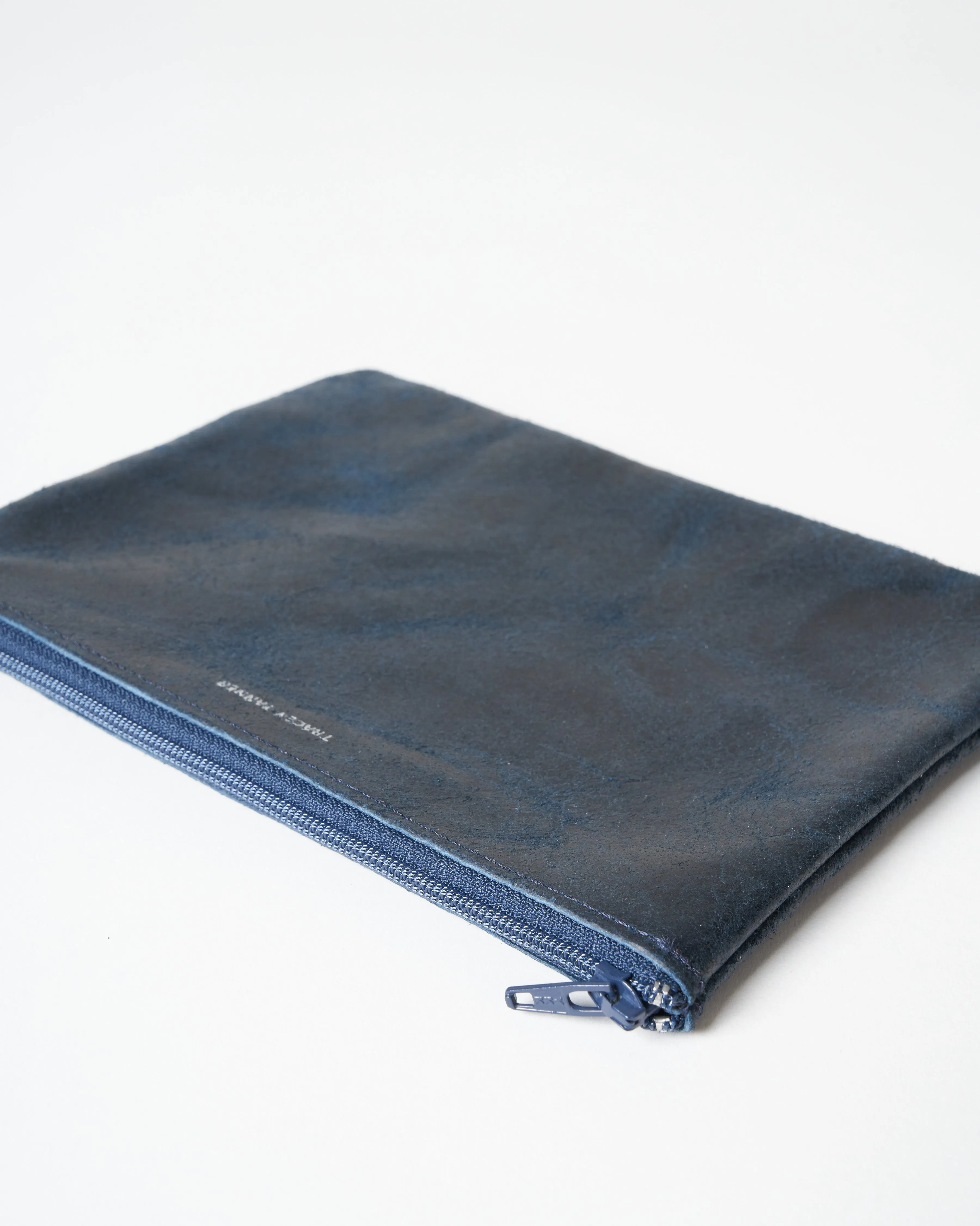 medium zip pouch - indigo revolver