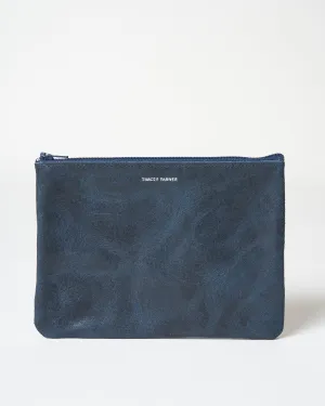 medium zip pouch - indigo revolver