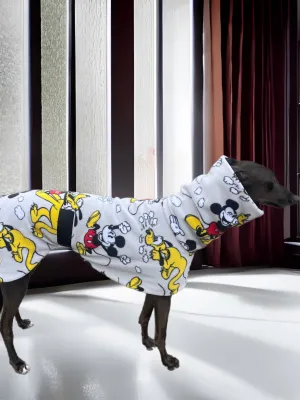 Mickey & Pluto greyhound coat deluxe style double polar fleece washable