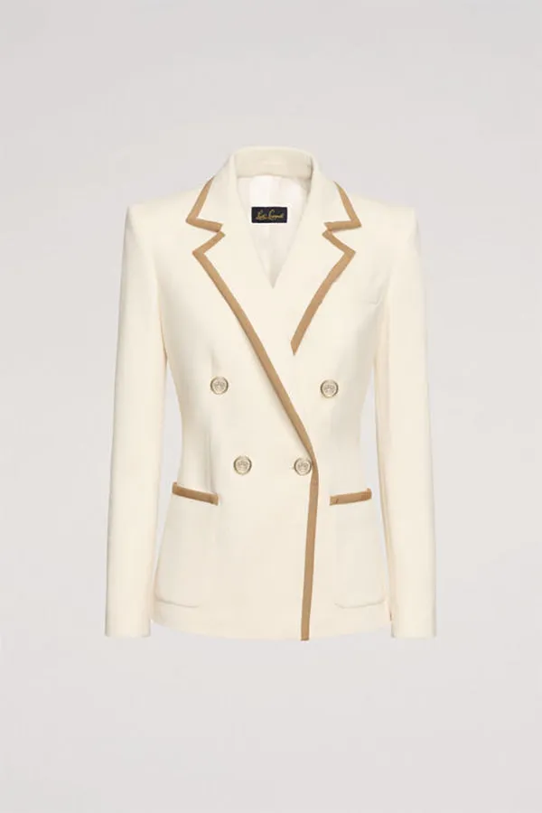MINDI CREAM CONTRAST TRIM JACKET