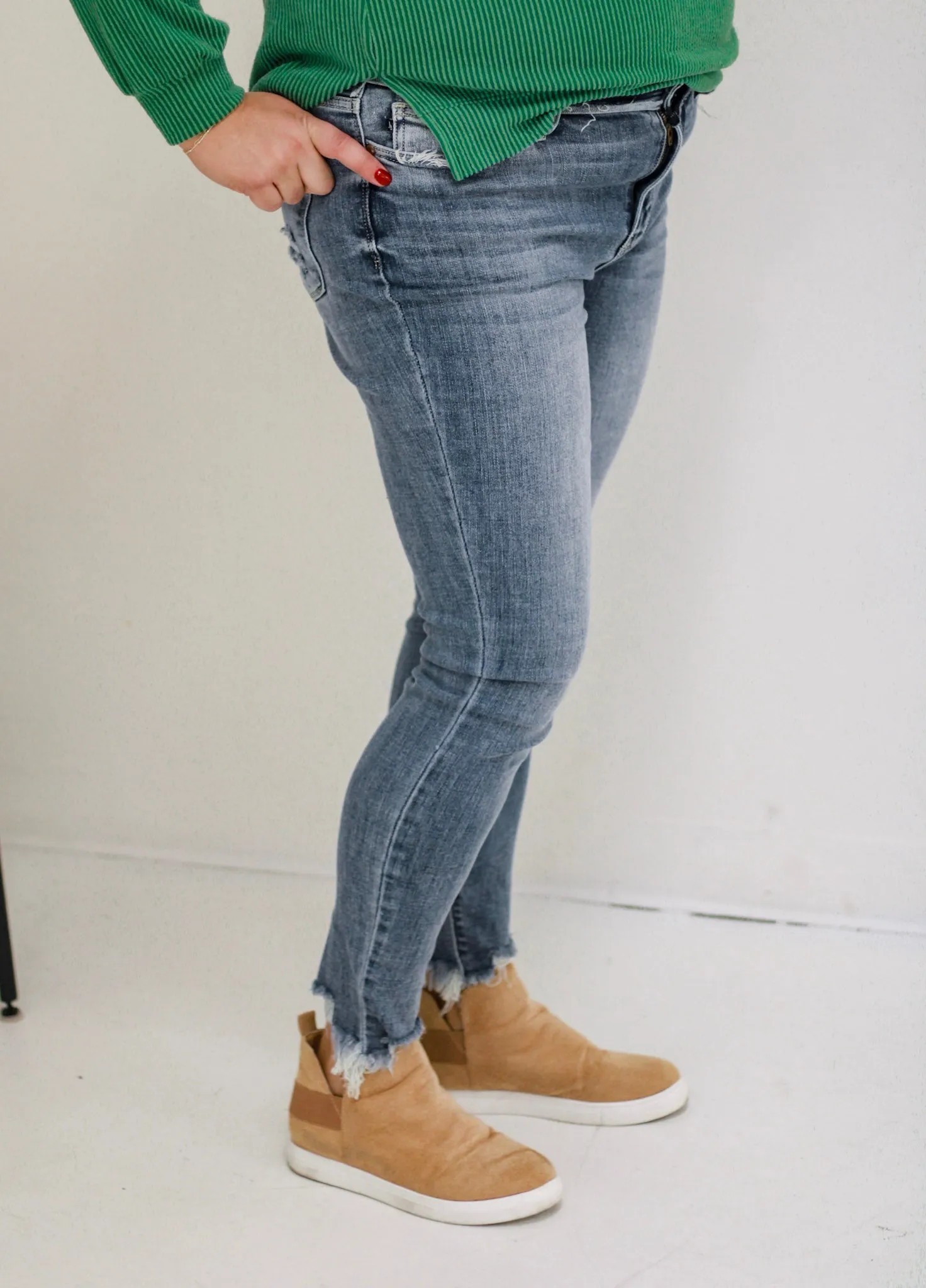 My Place is Here Mid Rise Judy Blue Skinny Jeans