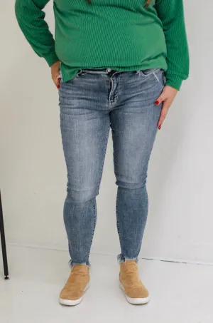 My Place is Here Mid Rise Judy Blue Skinny Jeans
