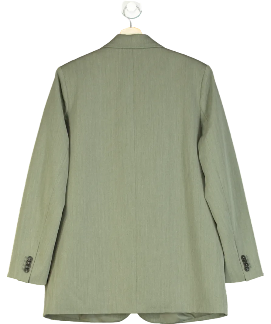NA-KD Green Heavy Oversized Blazer UK S