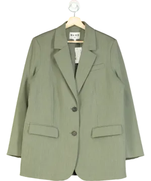 NA-KD Green Heavy Oversized Blazer UK S