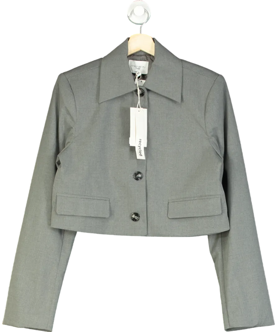 NA-KD Grey X Josefine Hj Short Blazer UK XS
