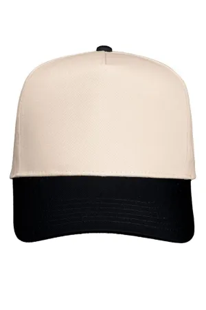 Never On Time Embroidered Five Panel Twill Cap