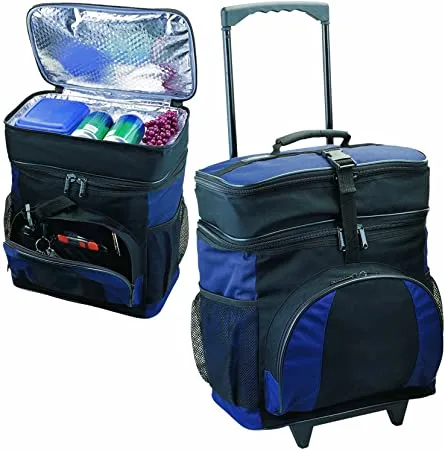 New Deluxe Wheeled Duffle Cooler Bag, Branded Tiffany Park Homes, Retails $120  Note: 1 side of plastic handle has a small crack still works fine-could tape it