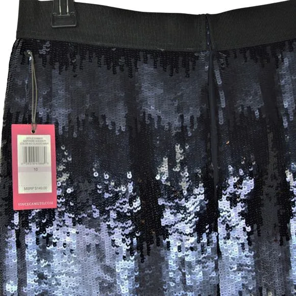 New Vince Camuto Women's Ombre Sequin Pencil Mini Skirt
