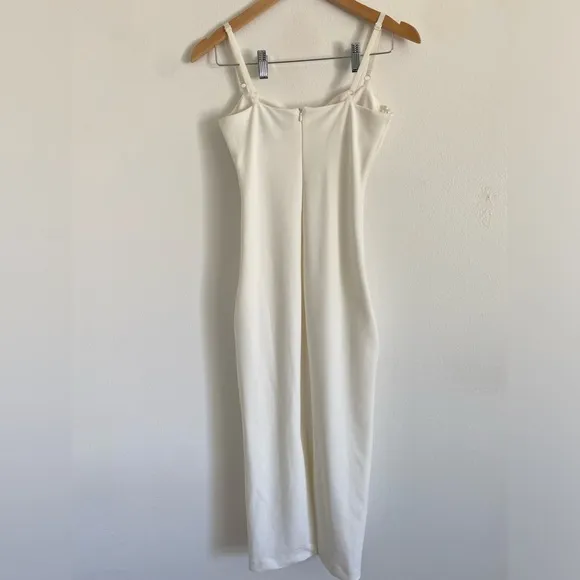 NEW ZARA Midi Dress Womens White Sweetheart Bustier Strap Cocktail Bridal Size S