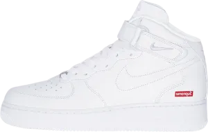 Nike X Supreme AF1 Mid "Box Logo" White