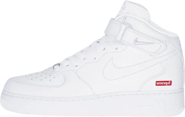 Nike X Supreme AF1 Mid "Box Logo" White