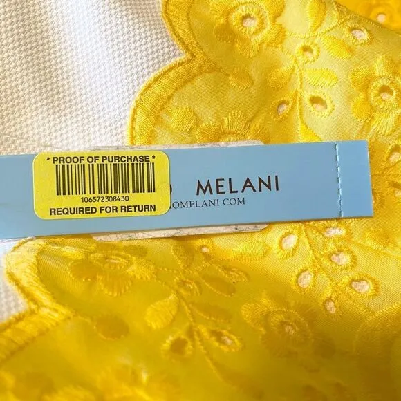 NWT Antonio Melani pencil dress midi size 12. White and yellow lace.