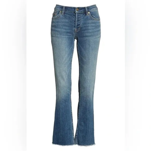 ✨NWT Free People We The Free Light Wash Austin Straight Leg Raw Hem Jeans 26