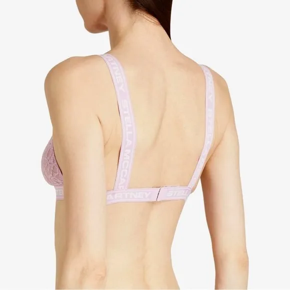 NWT Stella McCartney Logo Bra , Orchid Pink , Lace soft cup , comfort , bralette