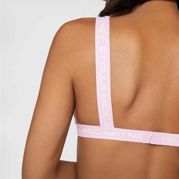 NWT Stella McCartney Logo Bra , Orchid Pink , Lace soft cup , comfort , bralette