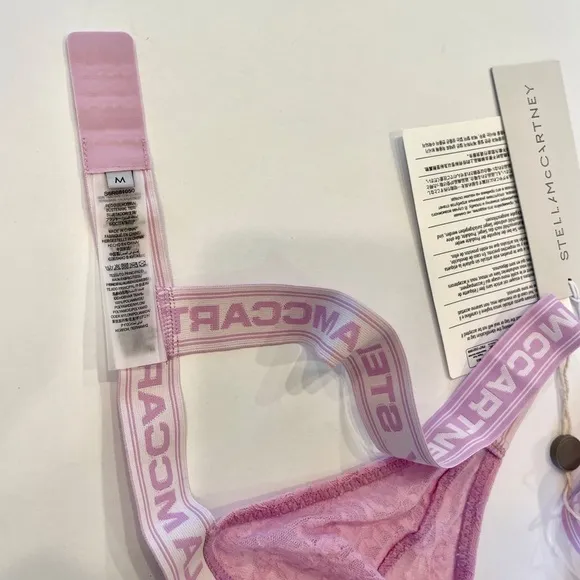 NWT Stella McCartney Logo Bra , Orchid Pink , Lace soft cup , comfort , bralette